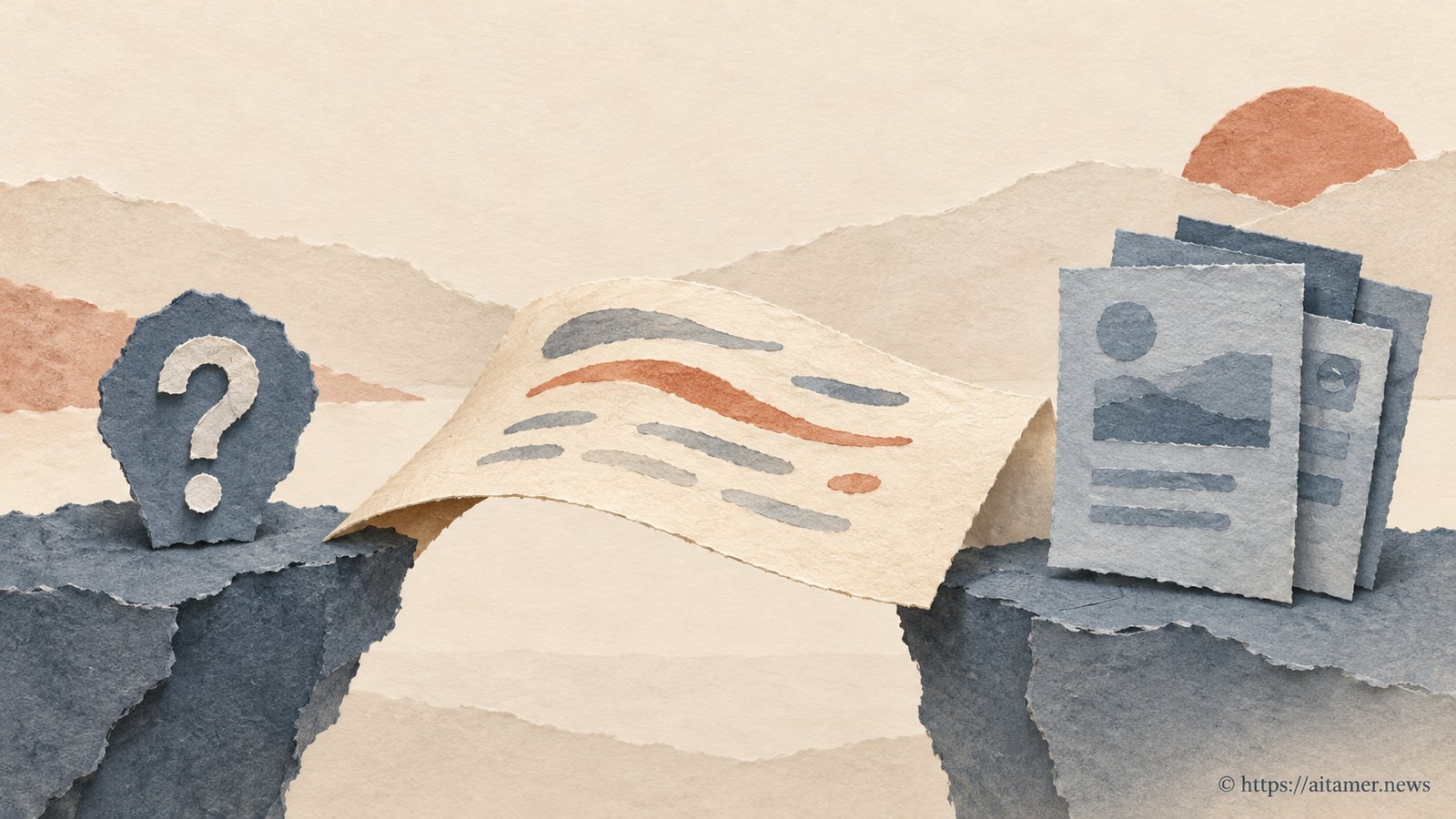A folded paper passage bridges a query token to a stack of retrieved documents.