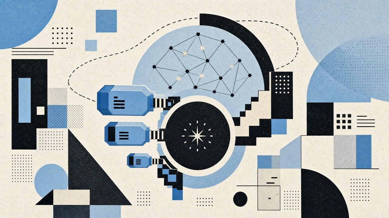 Generated cover art for: Qdrant Constella research preview: hot-swap query encoders