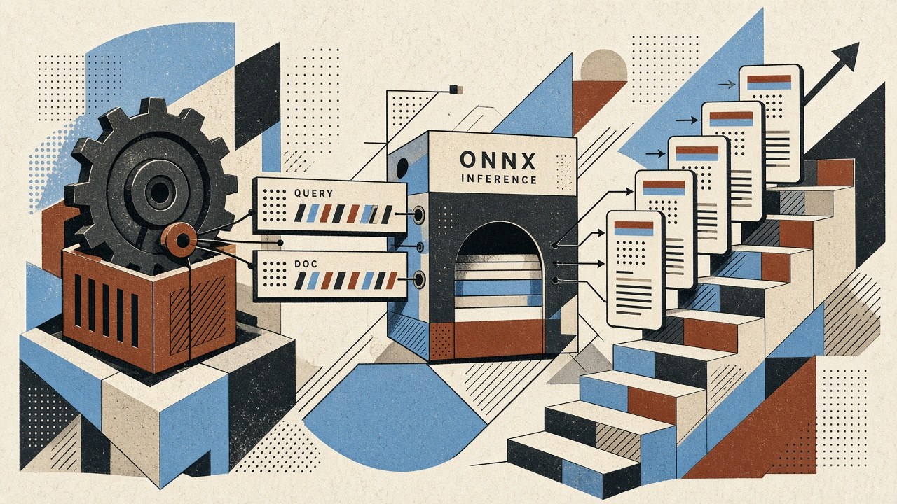 Generated cover art for: cross-encode-rs: Rust ONNX cross-encoder reranking (Qdrant blog)