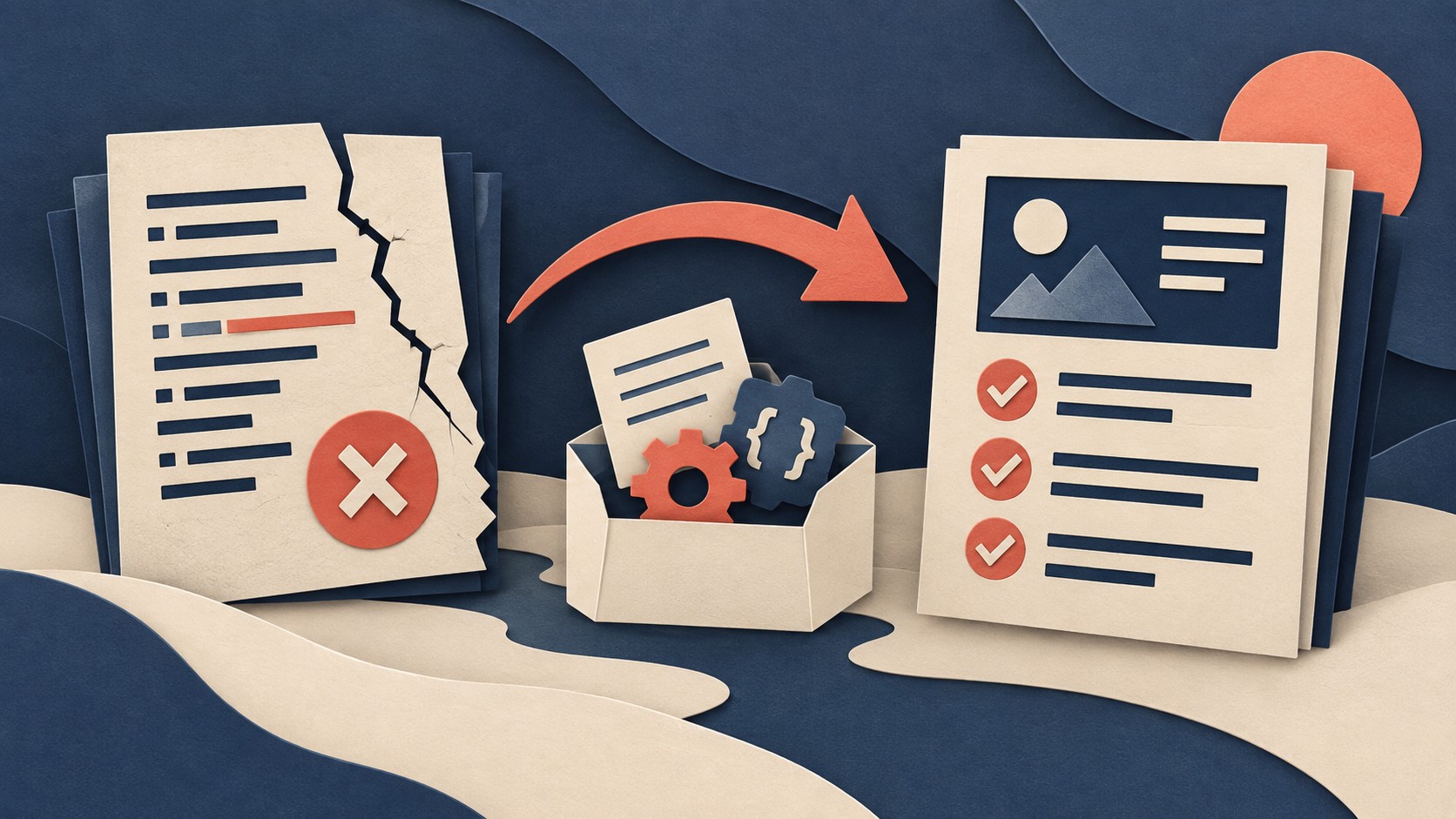 A cracked failure report is transformed into a checked evaluation case.